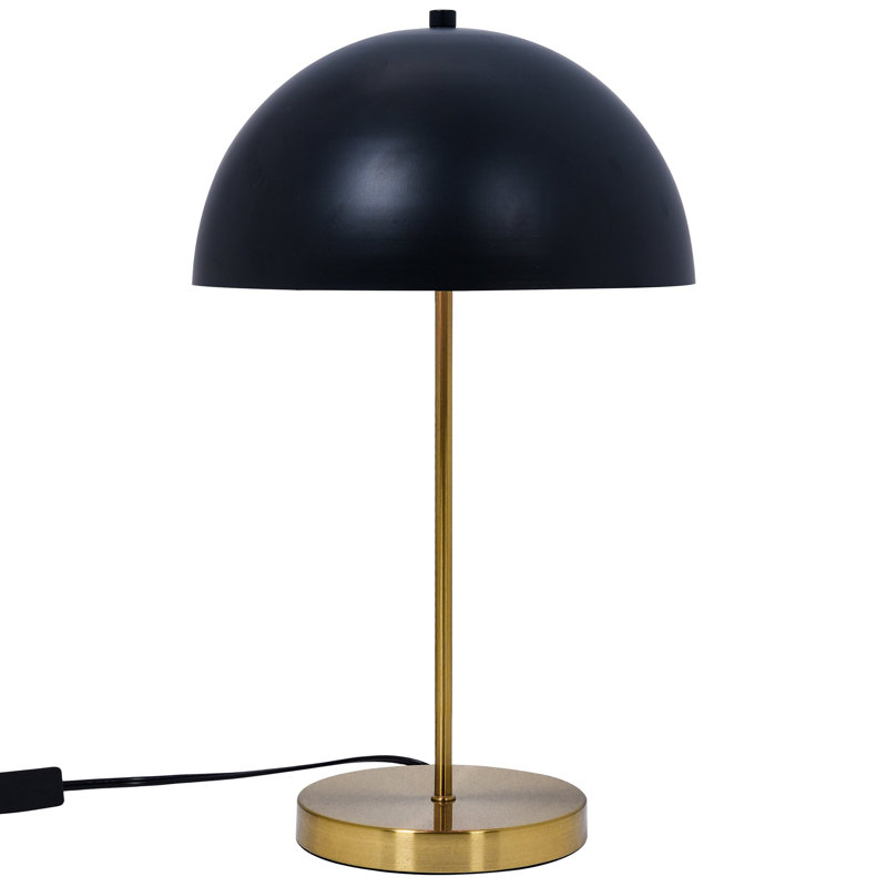 Stratos Table Lamp - Black outer - White inner, 19.7" H x 11.8" W x 11.8" D, Black