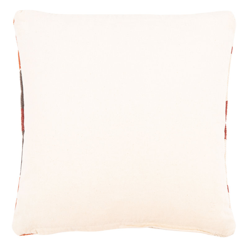 Southwestern Rust and Beige Cotton Throw Pillow