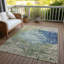 Tapis bleu intérieur / extérieur lavable à la machine Xhevrie-1900057274