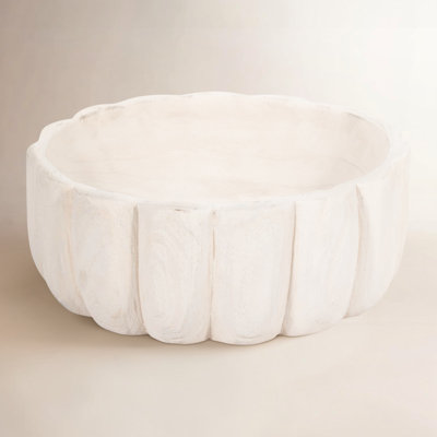 Sagebrook Home Tramore Carved Elemental Bowl  Ideal for Stylish Home Decor Enthusiasts, Perfect for Modern and Classic Interiors, Exquisite Centerpiece Bowl