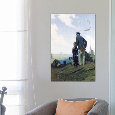 «The Stay at Homes» par Norman Rockwell, reproduction d'art sur toile tendue