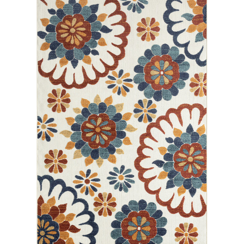 Tapis floral multicolore Abani Hampton HAM100A, Rectangle 5 pi 3 po x 7 pi 6 po