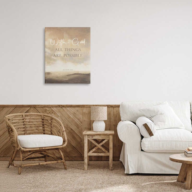 With God Matthew Proverb Canvas, design par John Spaeth, H 20 po x l 16 po