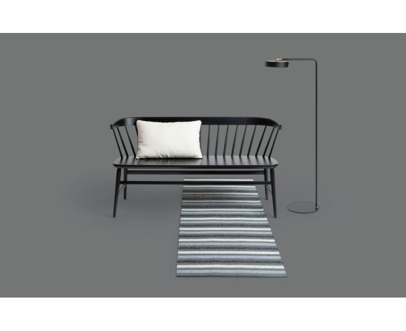 Tapis gris / noir / blanc Grace, Tapis de couloir 2 pi 3 po x 6 pi 6 po