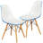 Dubuque Dining Side Chair with Metal Eiffel Base Design and Beech Wood Legs-30264481-128769423