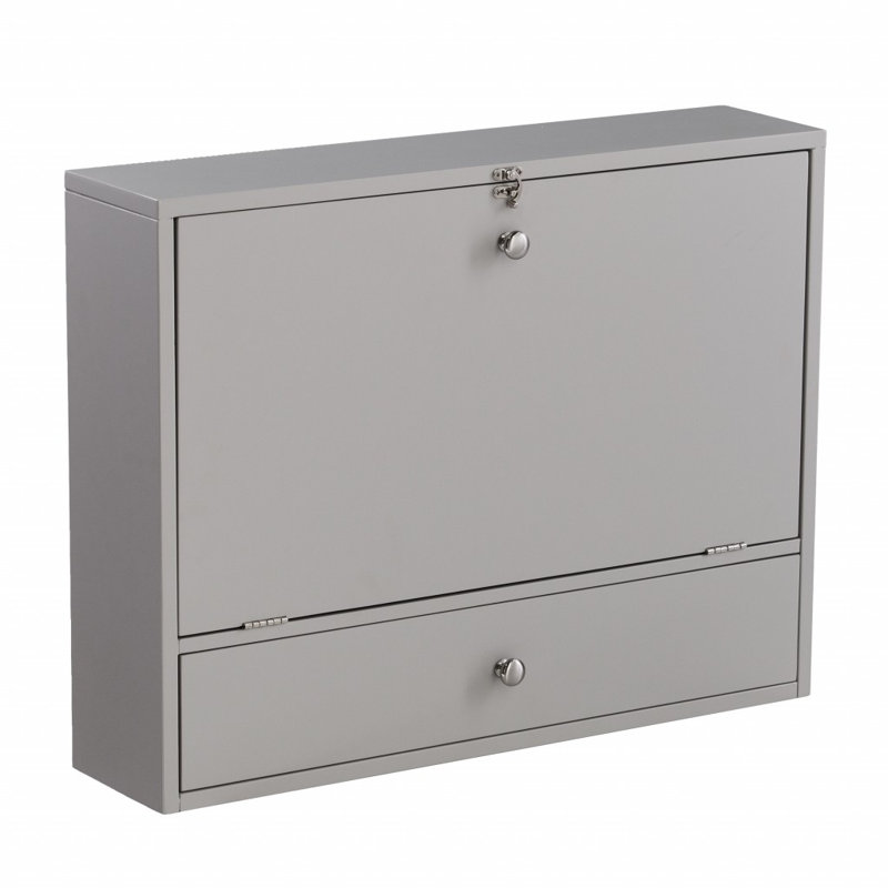 Bureau mural pliant, Gris