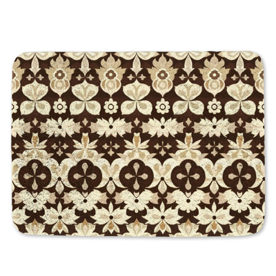 Motif floral de tapis de bain