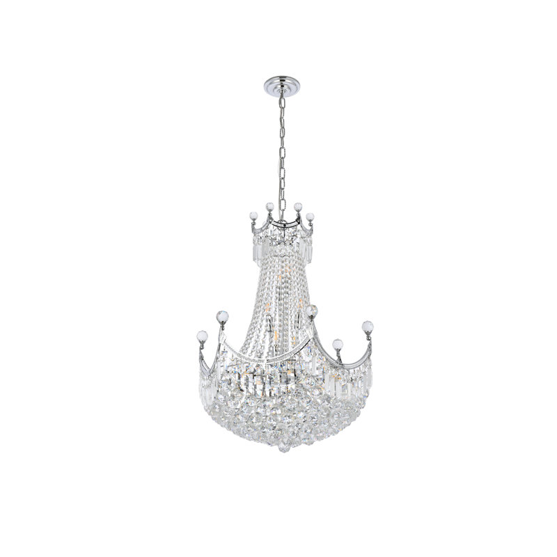Plafonnier encastré 20 lumières Primo, Bordeaux (rouge) / coupe royale