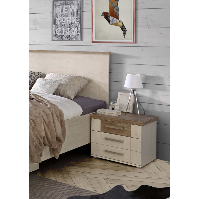 Pfarr 50cm W Manufactured Wood Bedside Table