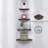 Solid Oak Wood Floating Corner Shelf Wall Mounted With Wire Hole For Small Plants, Photos, Speakers - Perfect For Bedroom, Kitchen, Living Room-445789755