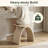 Freestanding Shower Seat Solid Surface Shower Stool（Milk-coffee）-137439463