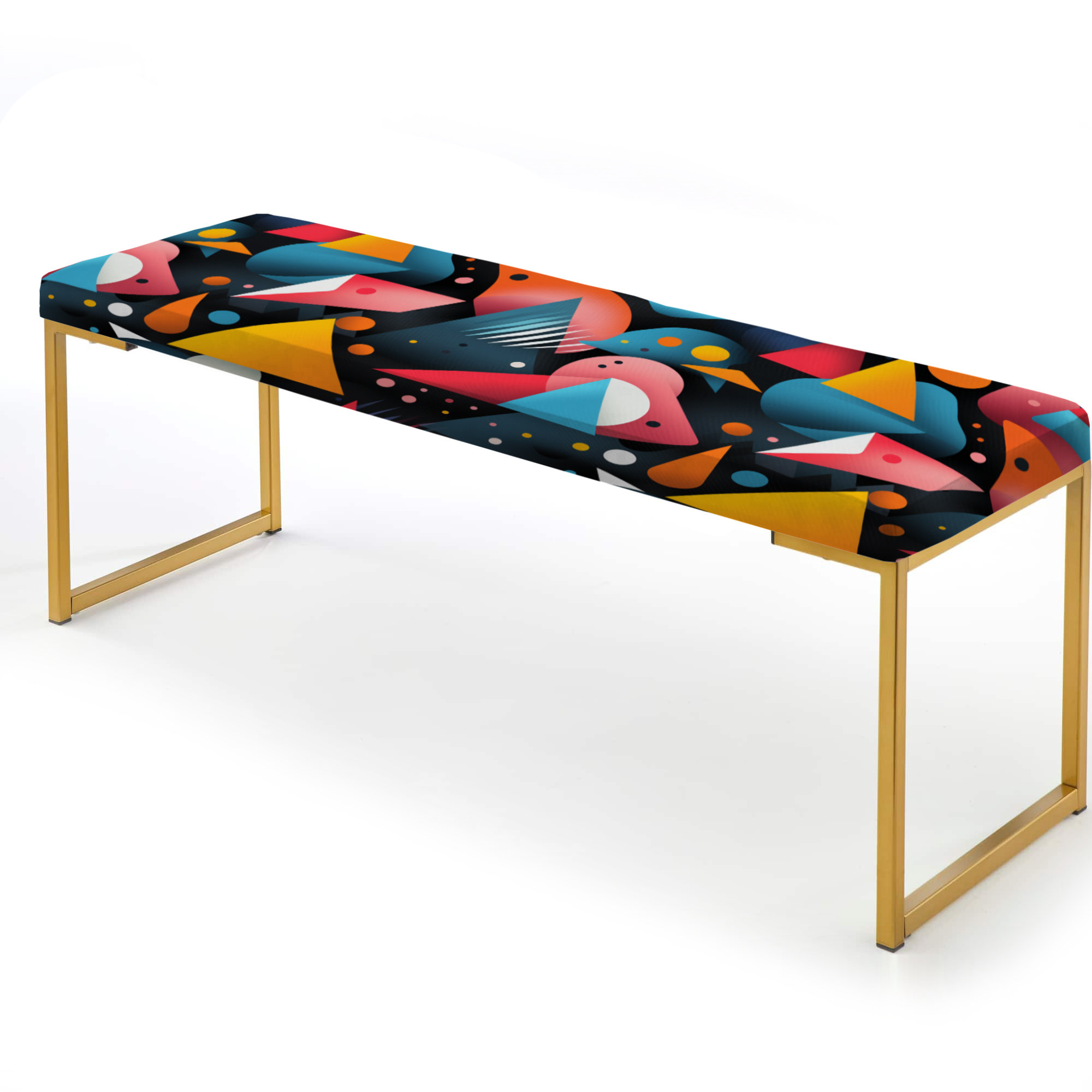 Design Art Pink And Blue Midcentury Triangle Patterns - Geometric ...