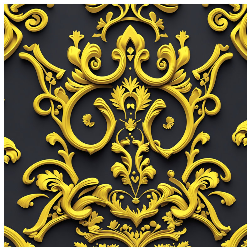 Couvertures ornées de volutes dorées, 60in W x 80in H
