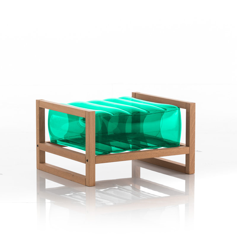 Yoko Outdoor Ottoman, Green