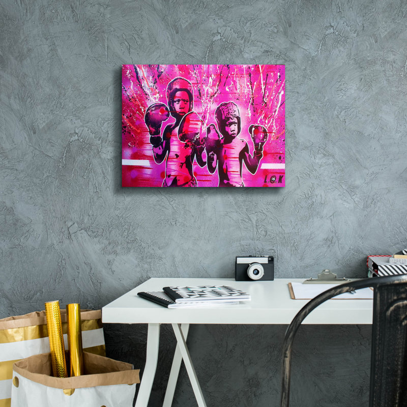 «Boxers Guard Ya Grill» par Abstract Graffiti, H 12 po x l 16 po x P 0,75 po