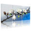 «White Magnolia Flower Branch», art mural réaliste sur toile tendue (ensemble de 3)-635236423