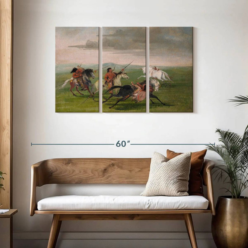 Lelar Comanche Feats Of Horsemanship, 28" H x 45" W