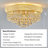 Modern 18" 4-Light Round Crystal Flush Mount Ceiling Light