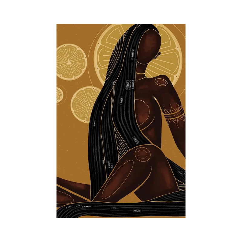 «Lemonade» par Colored Afros Art - impression sur toile tendue, H 26 po x l 18 po x 1,5 po