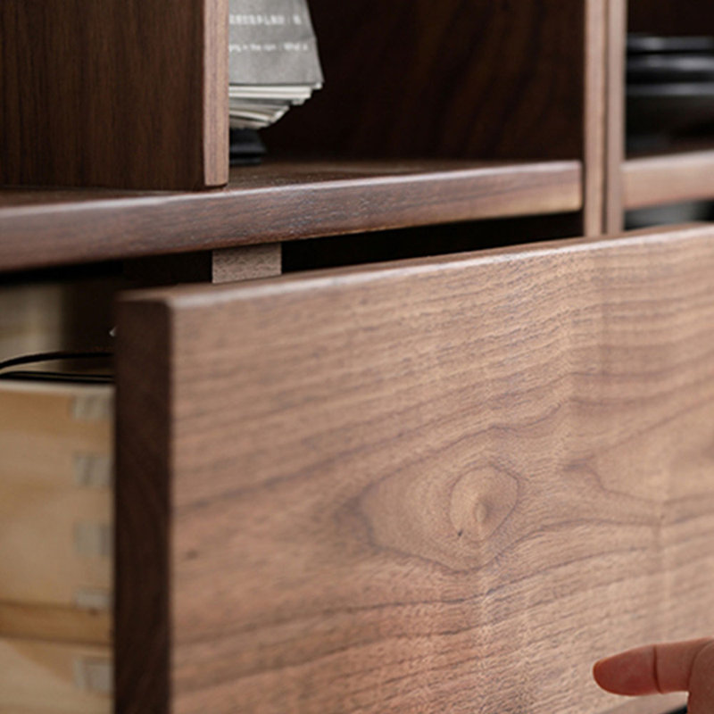 Solid wood black walnut bookcase