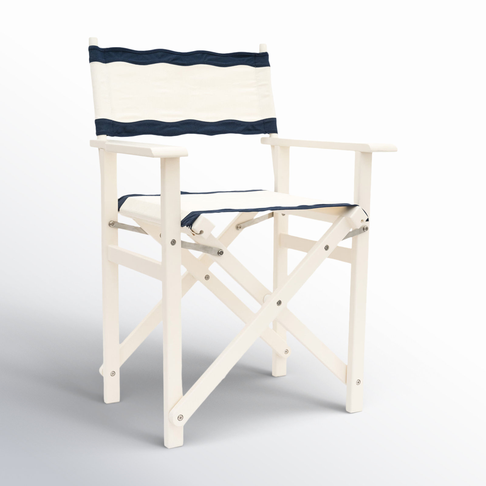 Derica Directors Chair Table Height, White