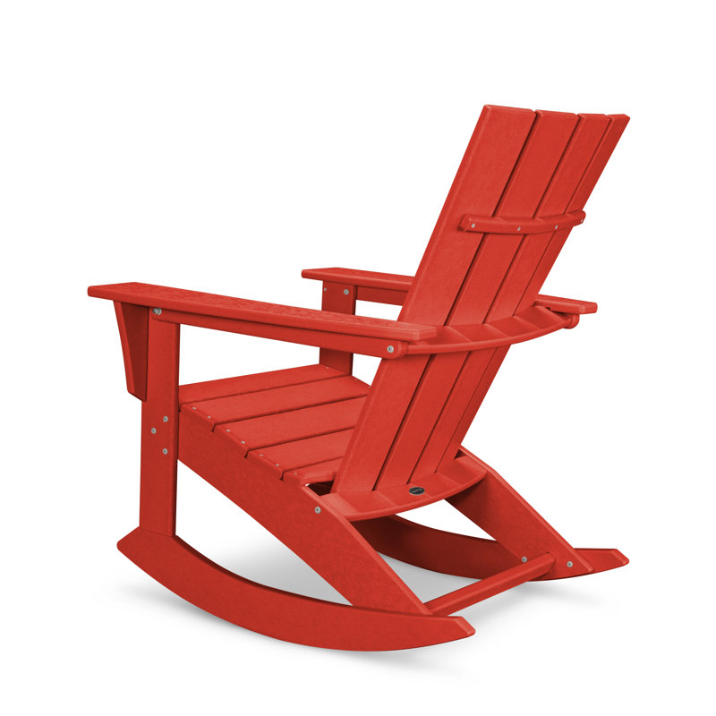 Chaise berçante POLYWOOD Quattro Adirondack, Rouge coucher de soleil