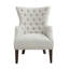 Fauteuil à oreilles capitonné Hannah