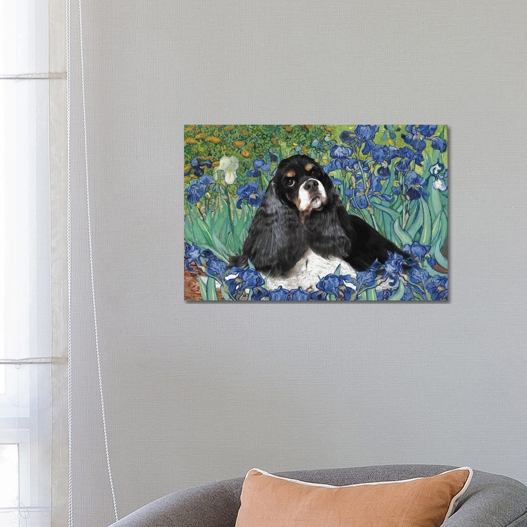 Cocker Spaniel Irises by Nobility Dogs - Wrapped Canvas Art Prints