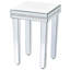 Table d'appoint moderne en verre avec miroir