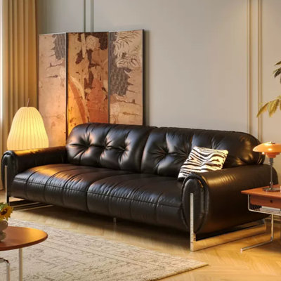 Mid-Century Straight Living Sofa
