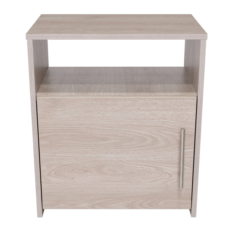 23" Gray Wood Nightstand