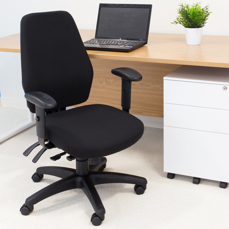 Sisyphus Polyester Blend Office Chair, Black