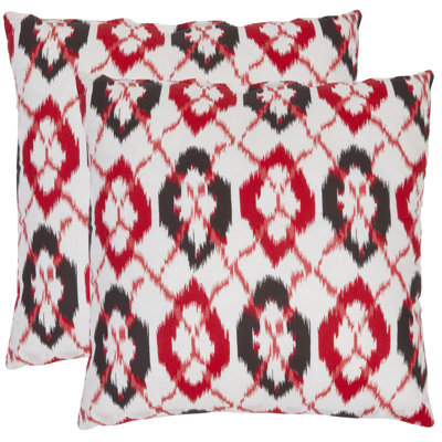 Drew Ikat Cotton Reversible Throw Pillow
