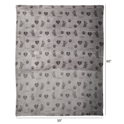 Animal Print Fleece / Microfiber Pet Blanket