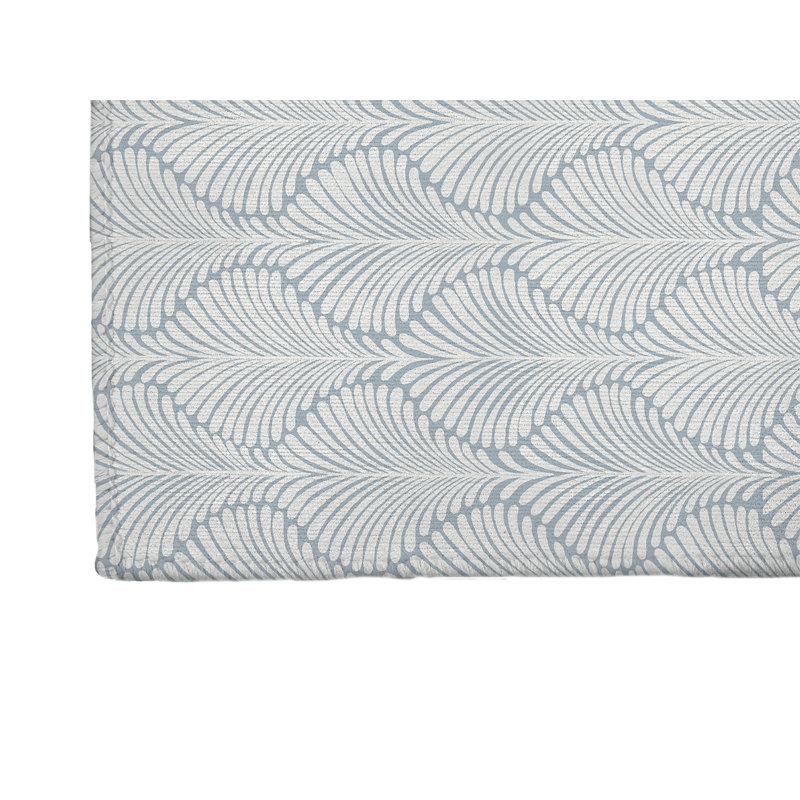 Tapis de bureau léger Elegant Palms, L 5 pi x L 3 pi, Bleu ardoise