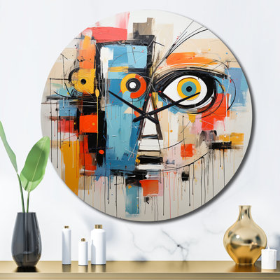 Pop Art Modern Robot III - Horloge murale abstraite