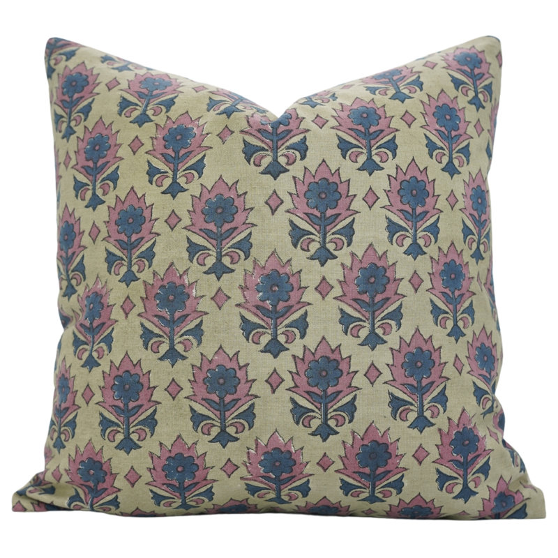 Housse de coussin Fabividine, Carrée, Bleu, H 26 po x l 26 po