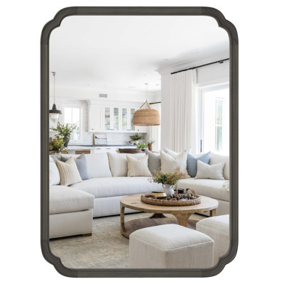 Ali Decorative Wood Accent Wall Mirror for Bathroom