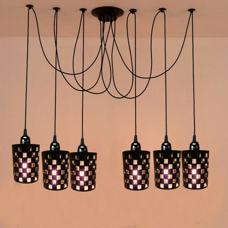 Garrel 6 - Light Black Cluster Pendant