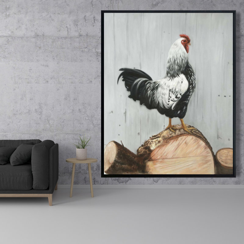 Wyandotte, reproduction de coq sur toile