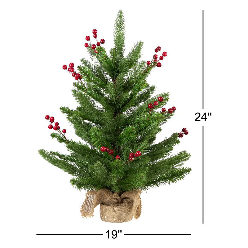 Real Touch Potted Sarasota Pine Artificial Mini Christmas Tree - 24" - Unlit