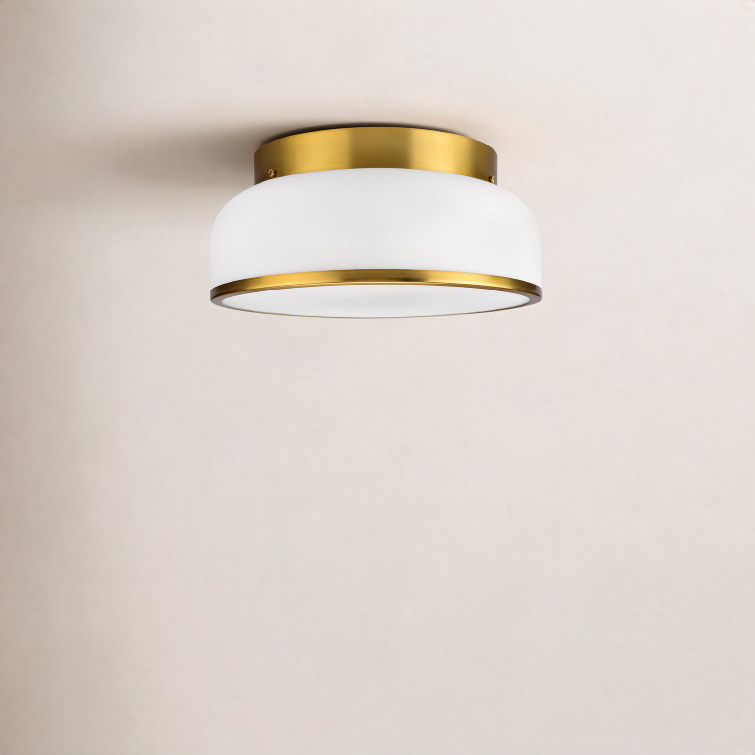 Asuna 2 Light Glass Flush Mount, Brushed Bronze