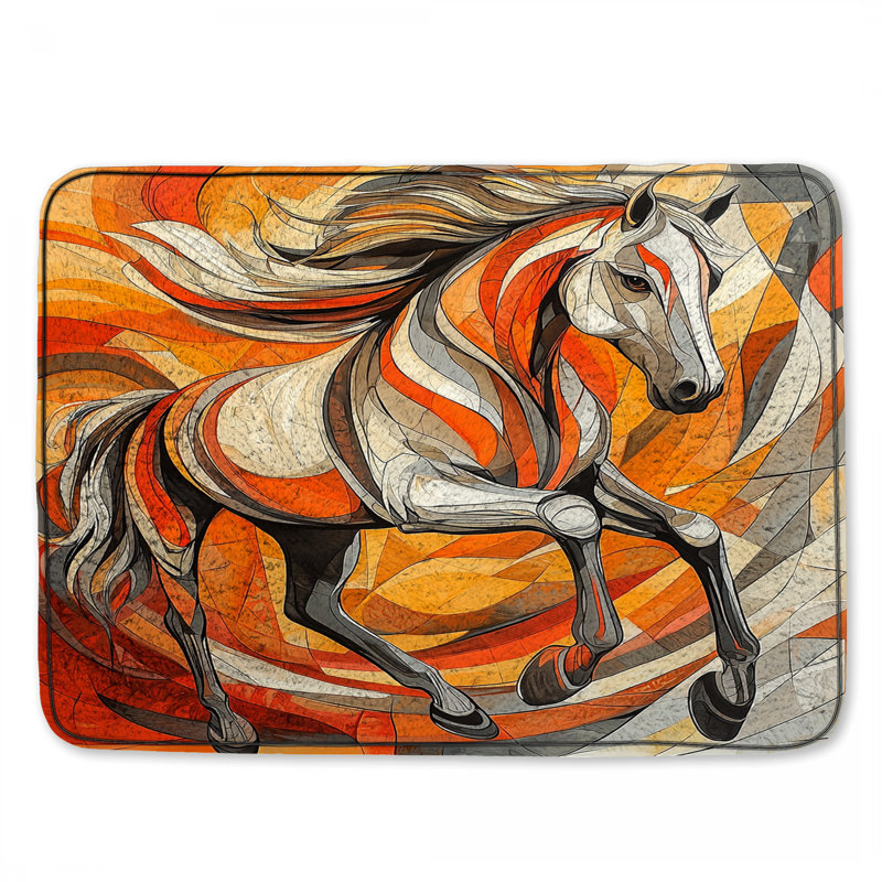 Tapis de bain cheval, L 34 po x L 21 po