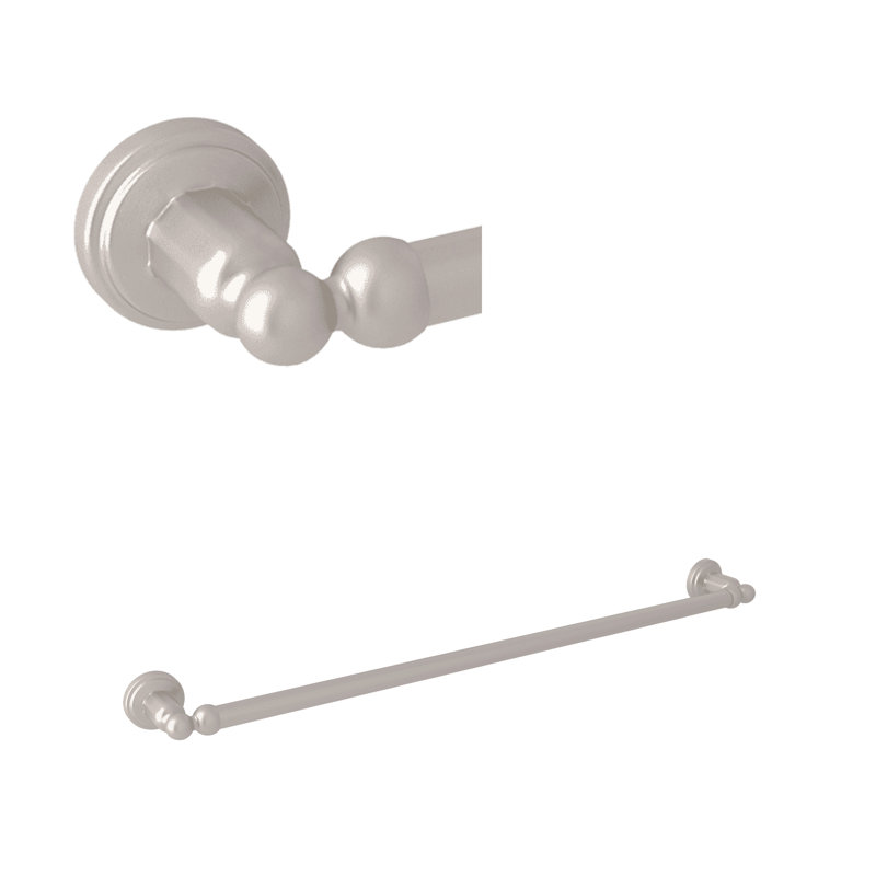 Edwardian Towel Bar, Satin Nickel, 2" H x 27.5" W x 2.5" D