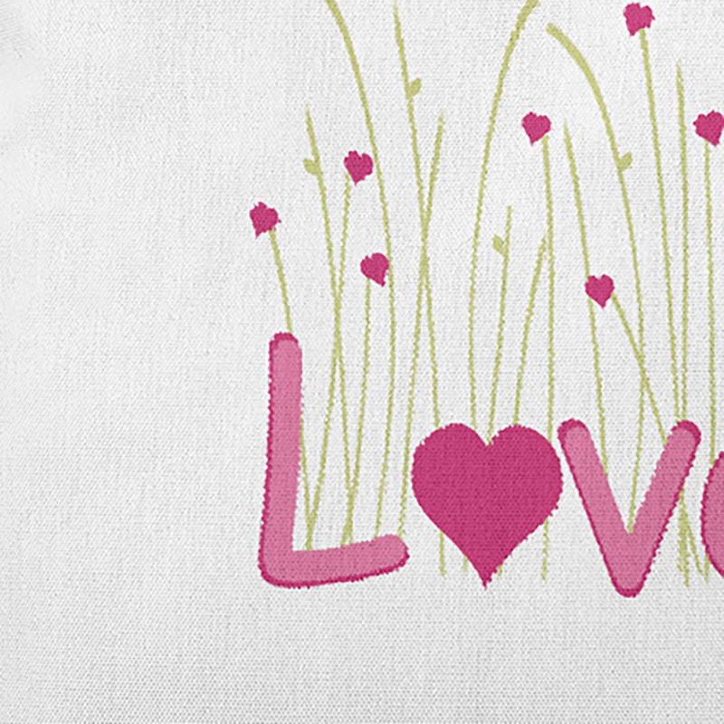 Housse de coussin carrée florale saint-valentin, H 16 po x l 16 po, Fuchsia