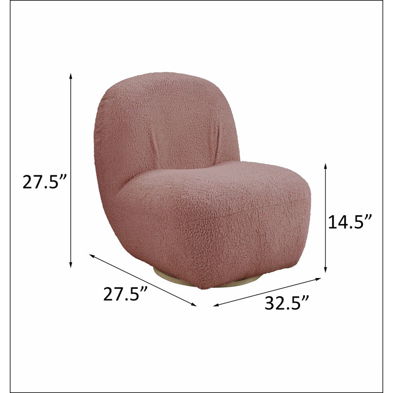 Fauteuil d'appoint pivotant rose