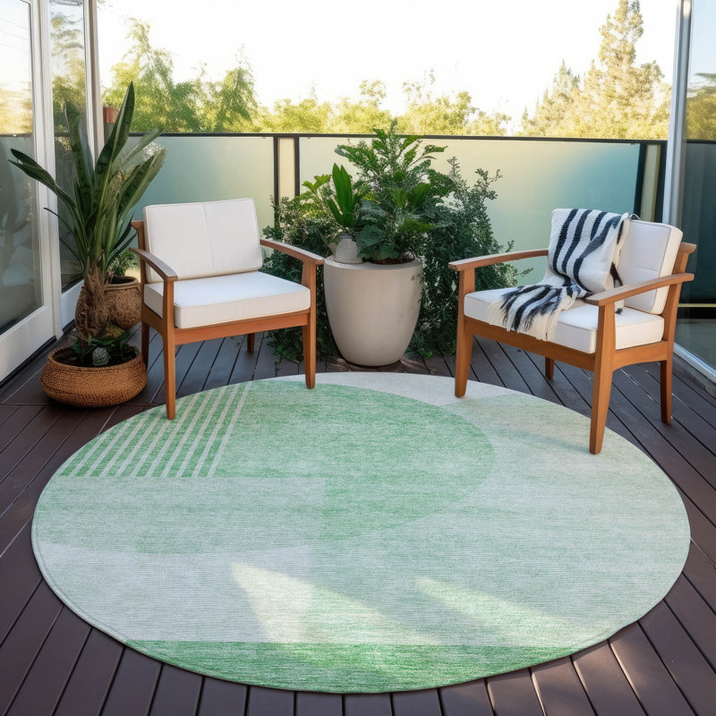 Tapis intérieur / extérieur Ayush, Rond 8 pi