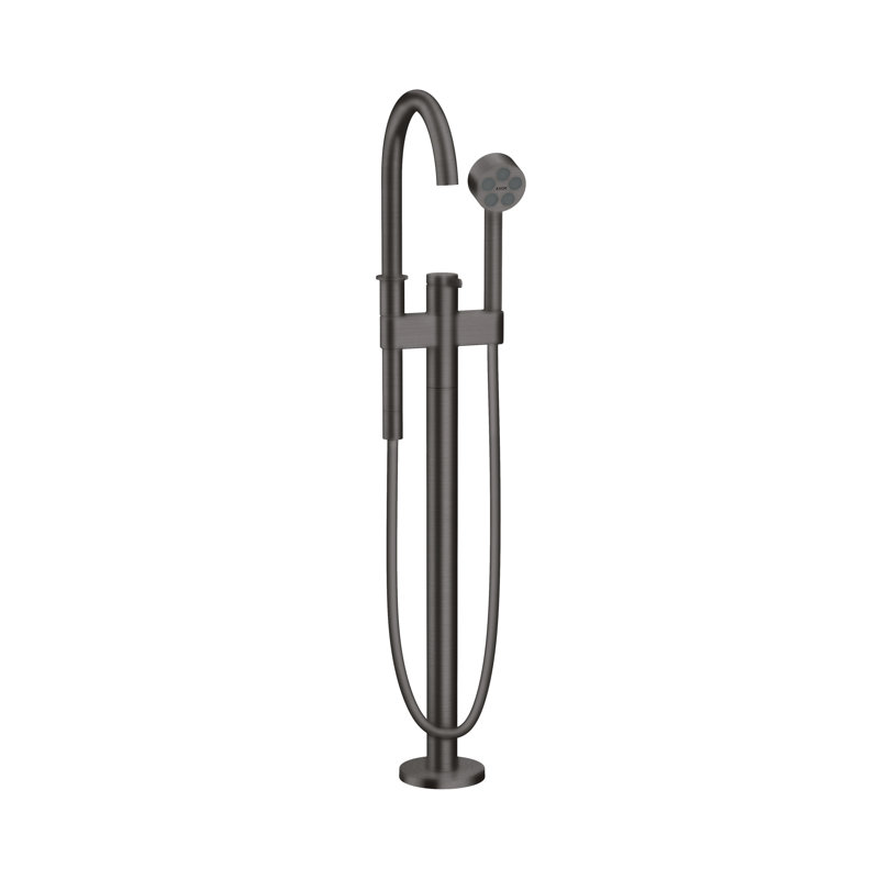 One Tub Filler with Diverter, Brushed Black Chrome