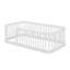 Structure de lit simple en bois avec clôture en bois-404564710