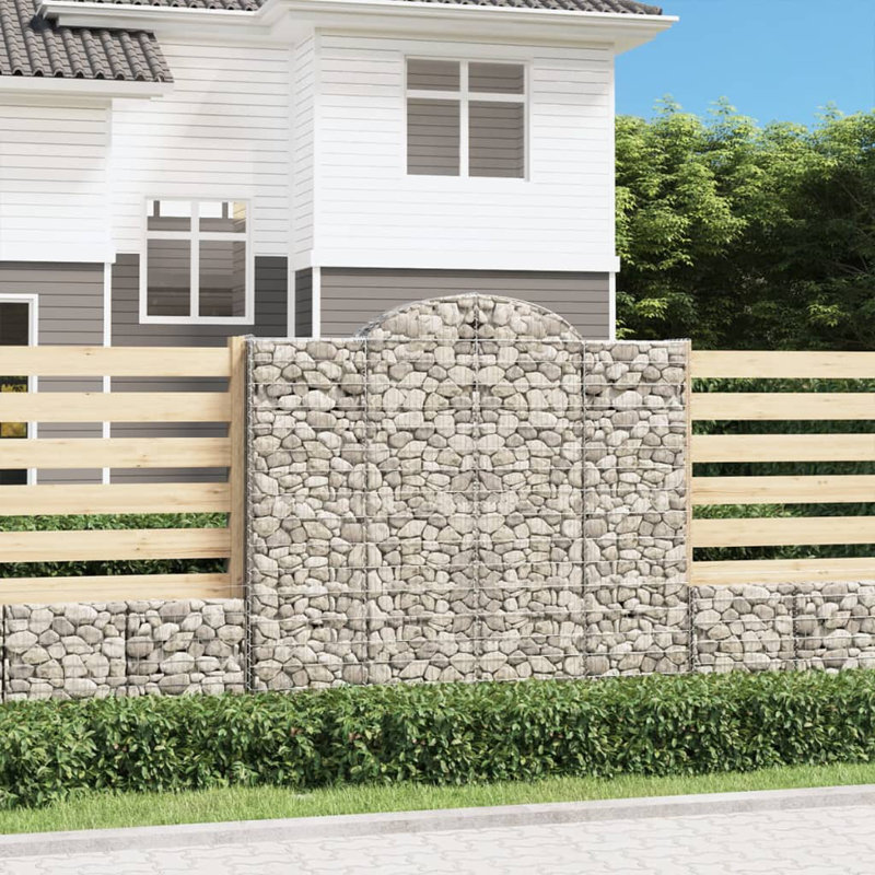 Betzy 200cm H x 200cm W Galvanized Iron Gabion Included